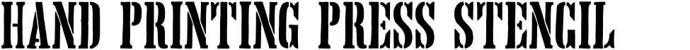 Hand Printing Press Stencil