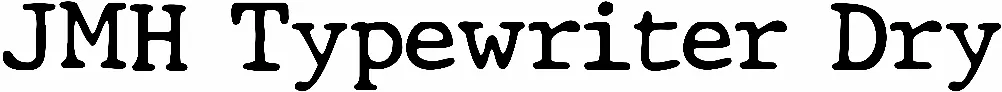 JMH Typewriter Dry