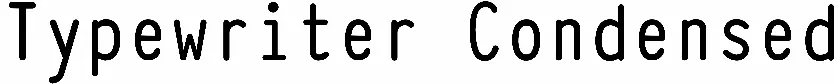 Typewriter Condensed