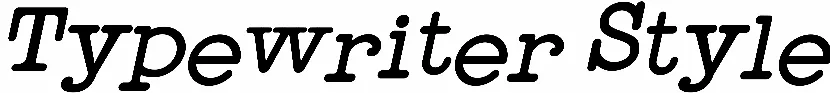 Typewriter Style