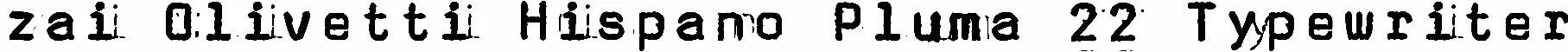 zai Olivetti Hispano Pluma 22 Typewriter