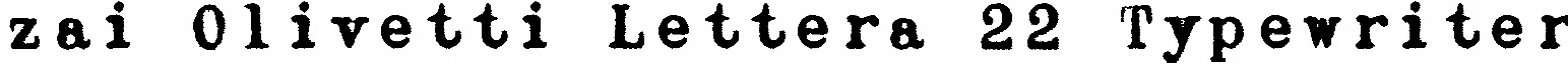 zai Olivetti Lettera 22 Typewriter