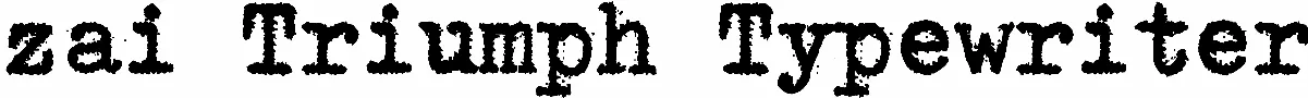 zai Triumph Typewriter