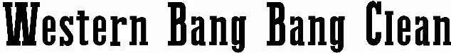 Western Bang Bang Clean