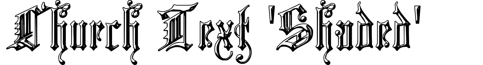 Church Text 'Shaded'