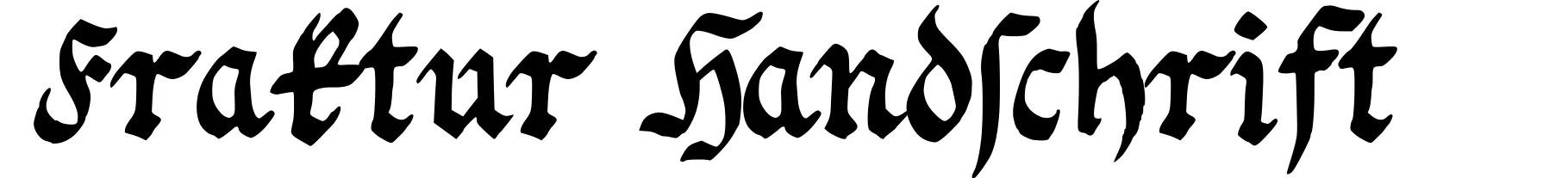 Fraktur Handschrift