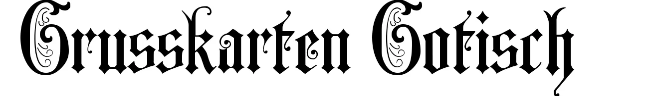 Grusskarten Gotisch