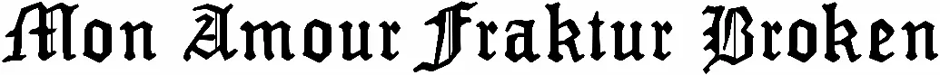 Mon Amour Fraktur Broken