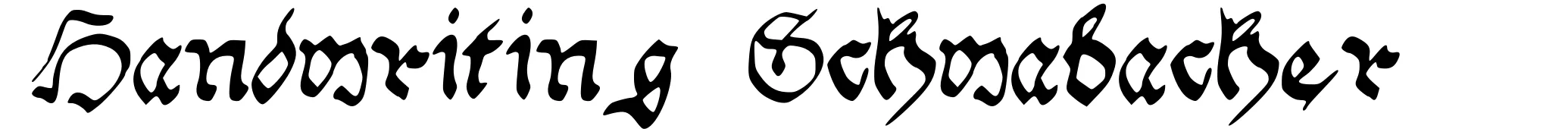 Handwriting Schwabacher