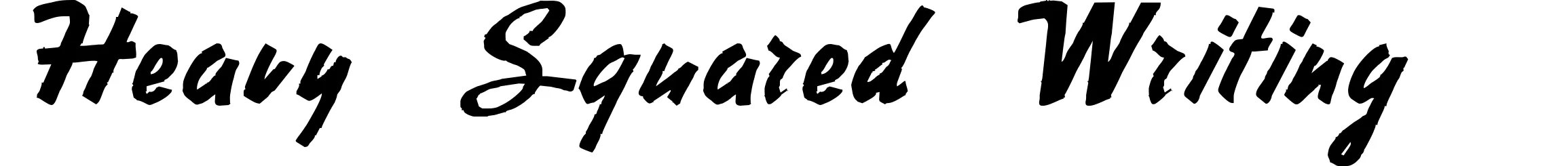 Heavy Squared Writing