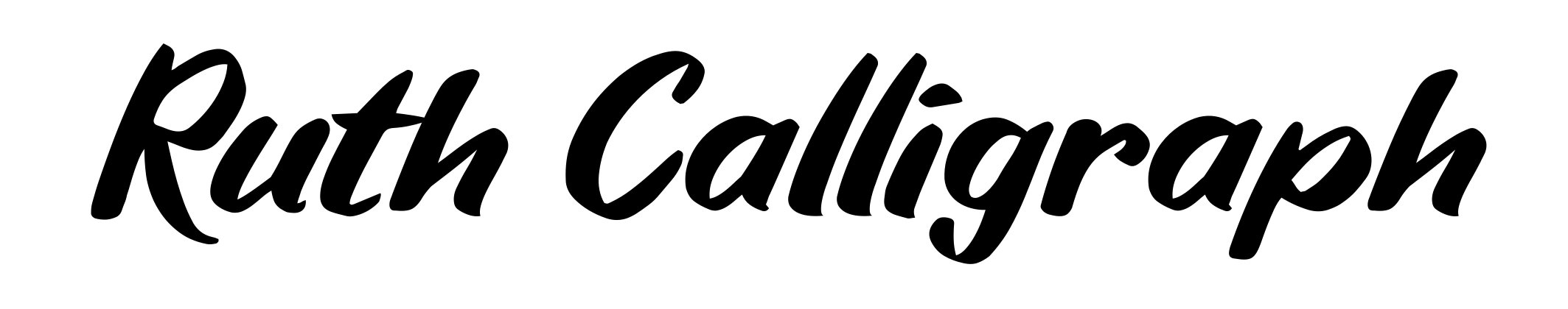 Caligraphy Ruth Urban | Ruth Calligraph Font