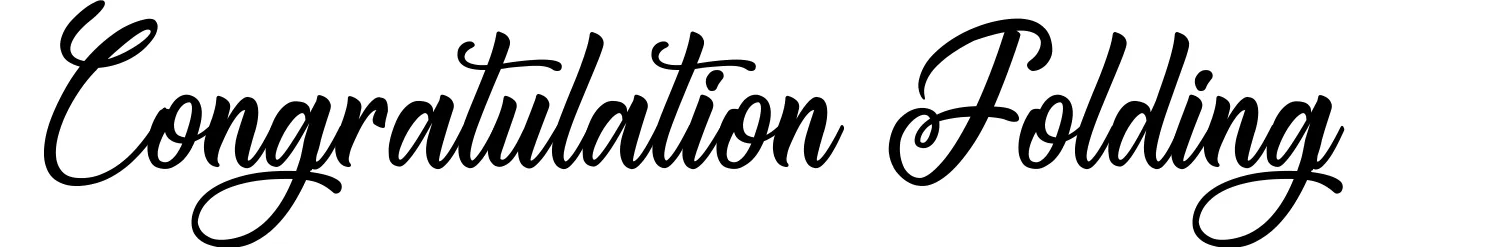 Congratulation Folding