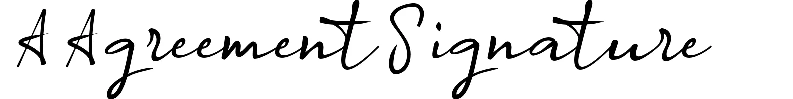 A Agreement Signature