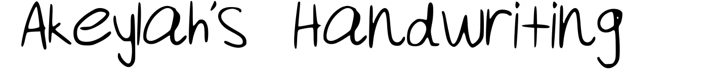 Akeylah's Handwriting