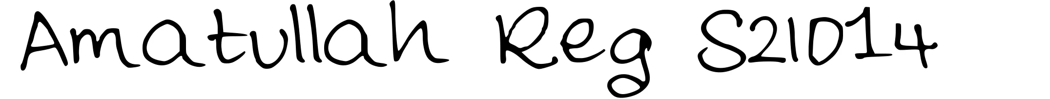 Amatullah Reg S2014