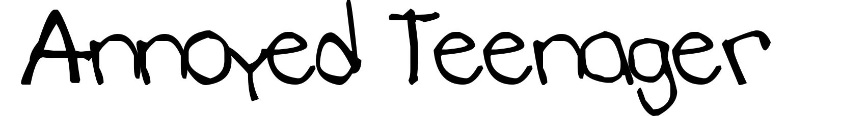Annoyed Teenager