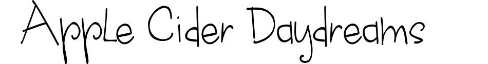 Apple Cider Daydreams