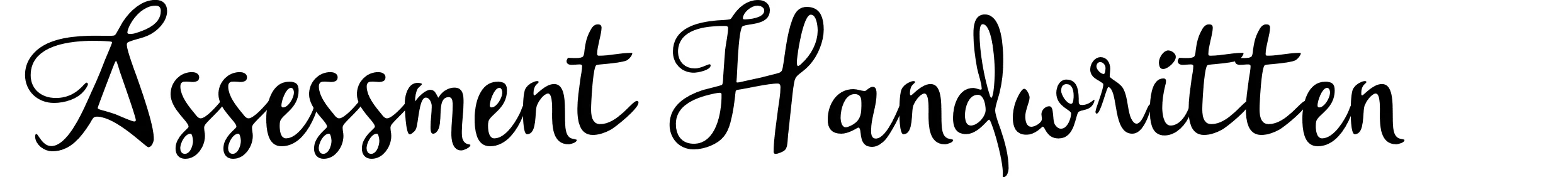 Assessment Handwritten