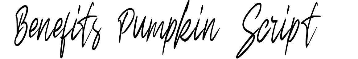 Benefits Pumpkin Script