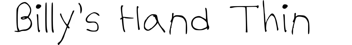 Billy's Hand Thin
