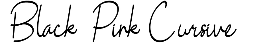 Black Pink Cursive