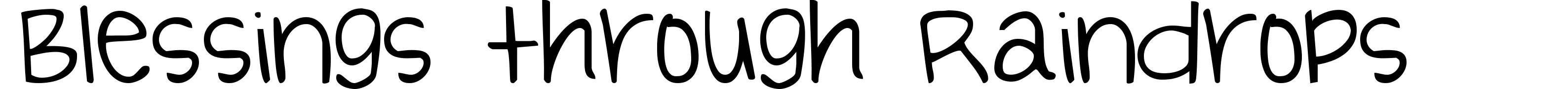 Blessings through Raindrops