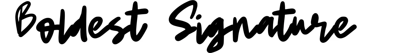 Boldest Signature