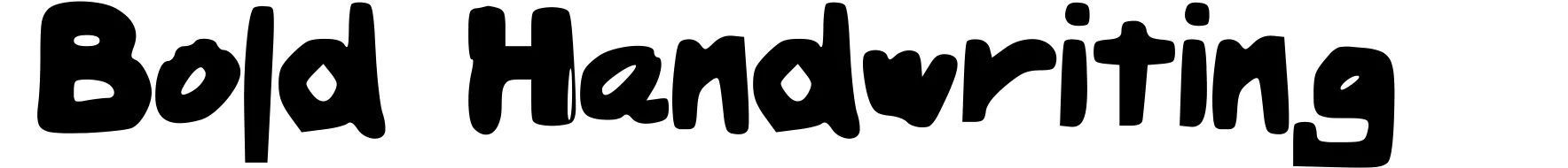 Bold Handwriting