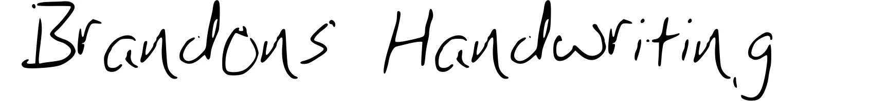 Brandons Handwriting