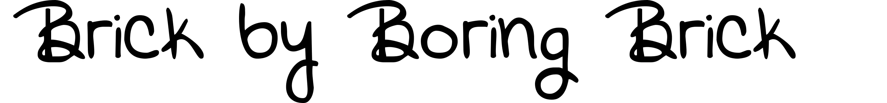 Brick by Boring Brick
