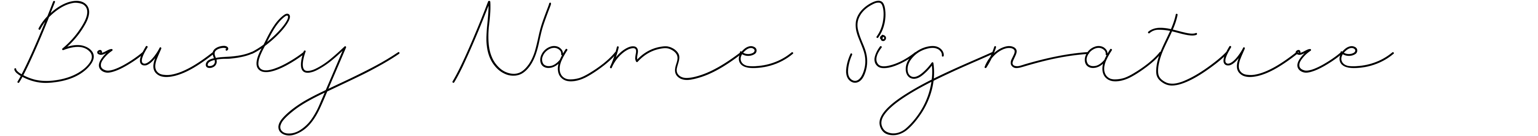 Brusly Name Signature