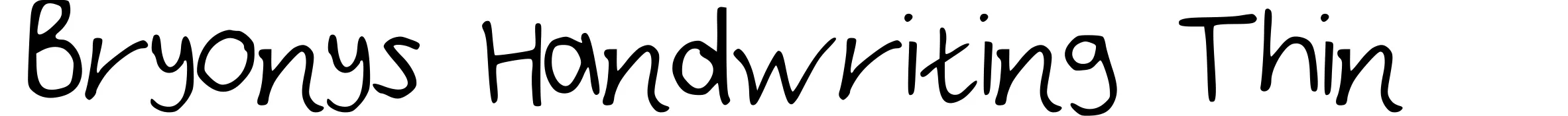 Bryonys Handwriting Thin