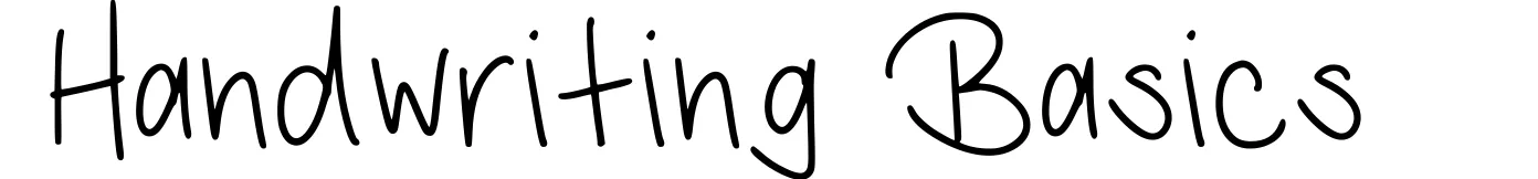 Handwriting Basics