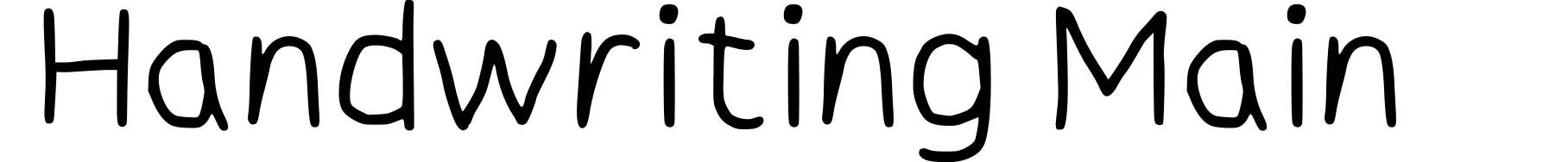 Handwriting Main