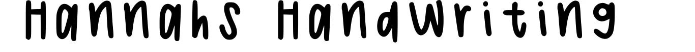 Hannahs Handwriting