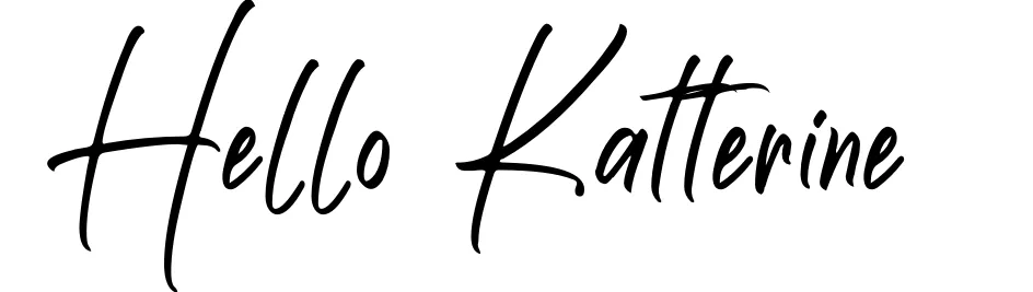 Hello Katterine