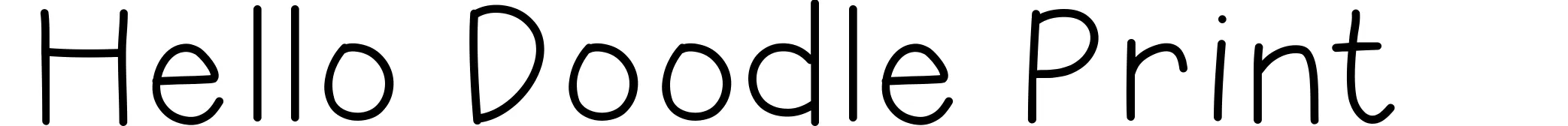 Hello Doodle Print