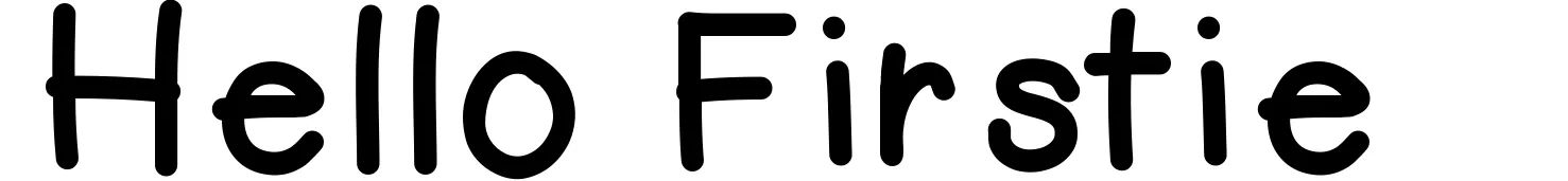 Hello Firstie