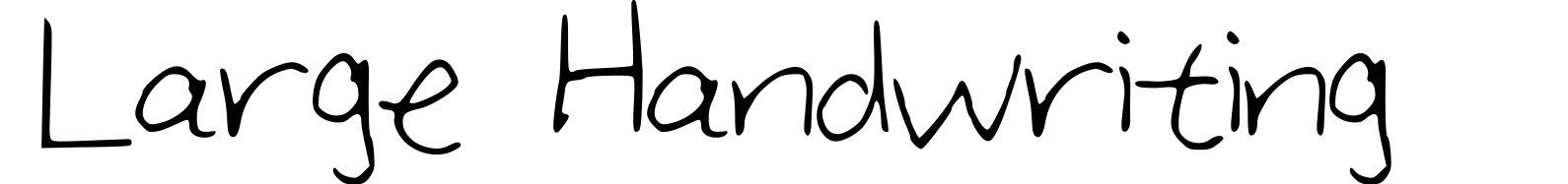 Large Handwriting