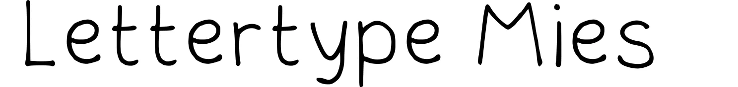 Lettertype Mies