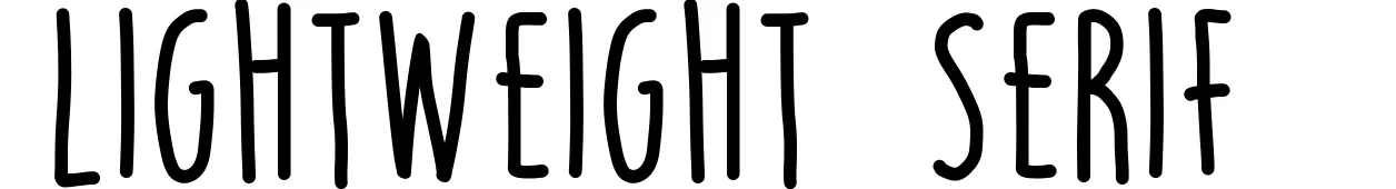 Lightweight Serif