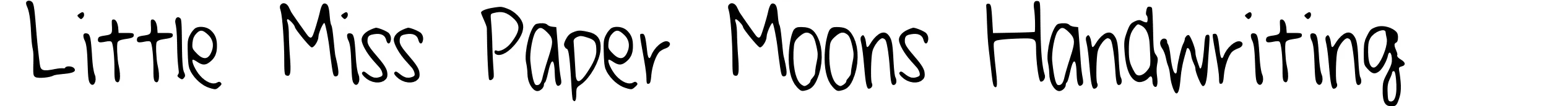 Little Miss Paper Moons Handwriting