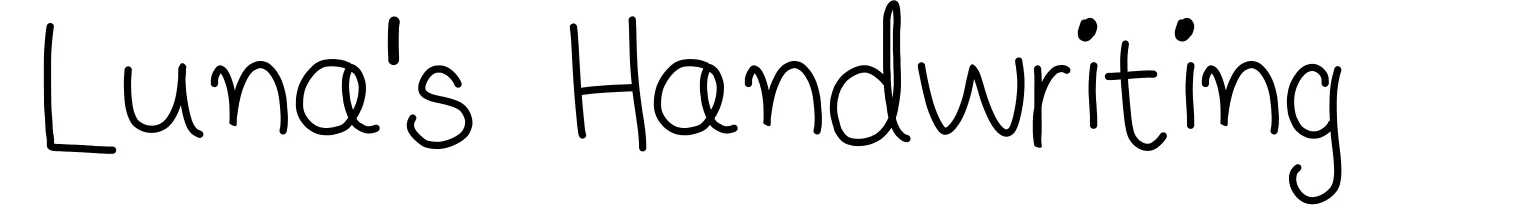 Luna's Handwriting