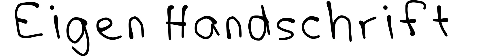 Eigen Handschrift
