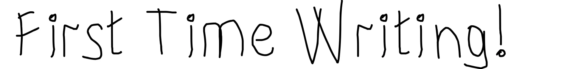 First Time Writing!