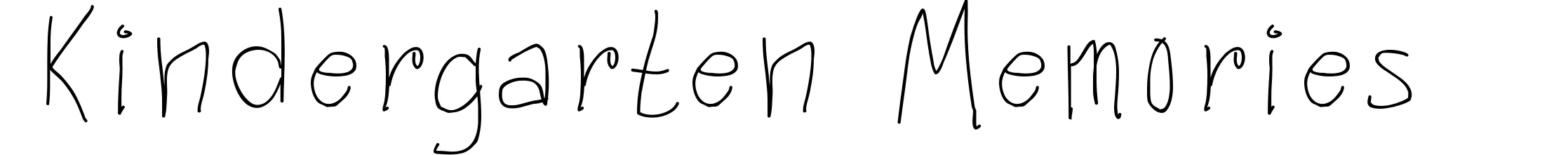 Kindergarten Memories