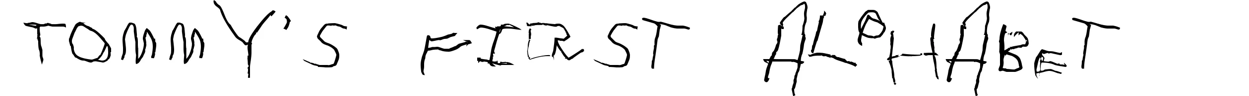 Tommy's first alphabet