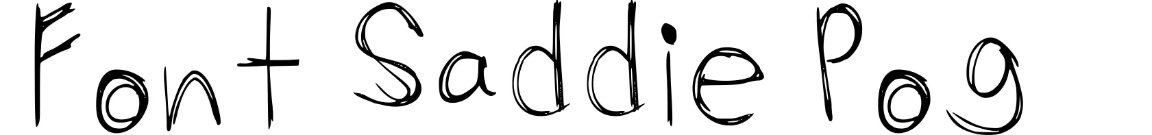 Font Saddie Pog