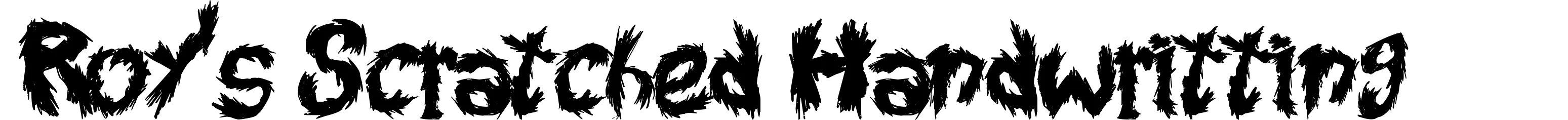 Roy's Scratched Handwritting