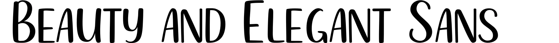 Beauty and Elegant Sans